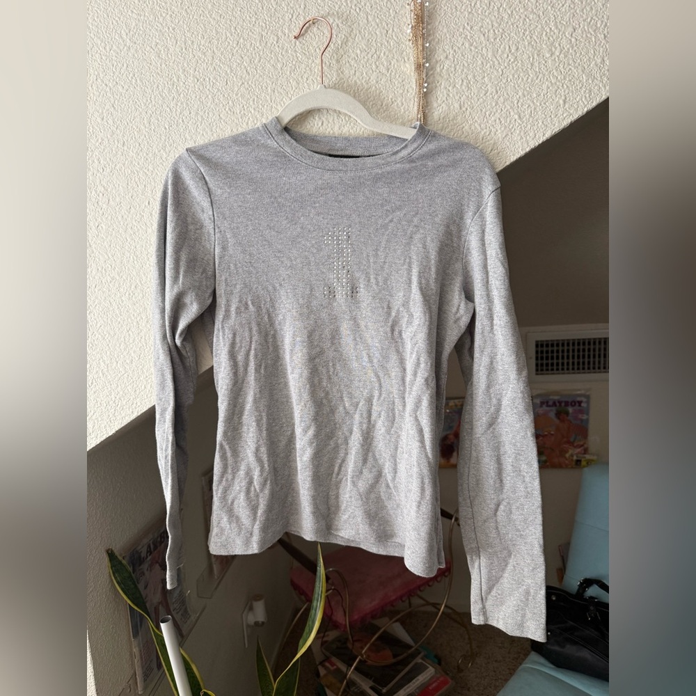 Vintage bedazzled cotton long sleeve! Size medium